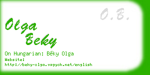 olga beky business card