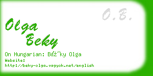 olga beky business card